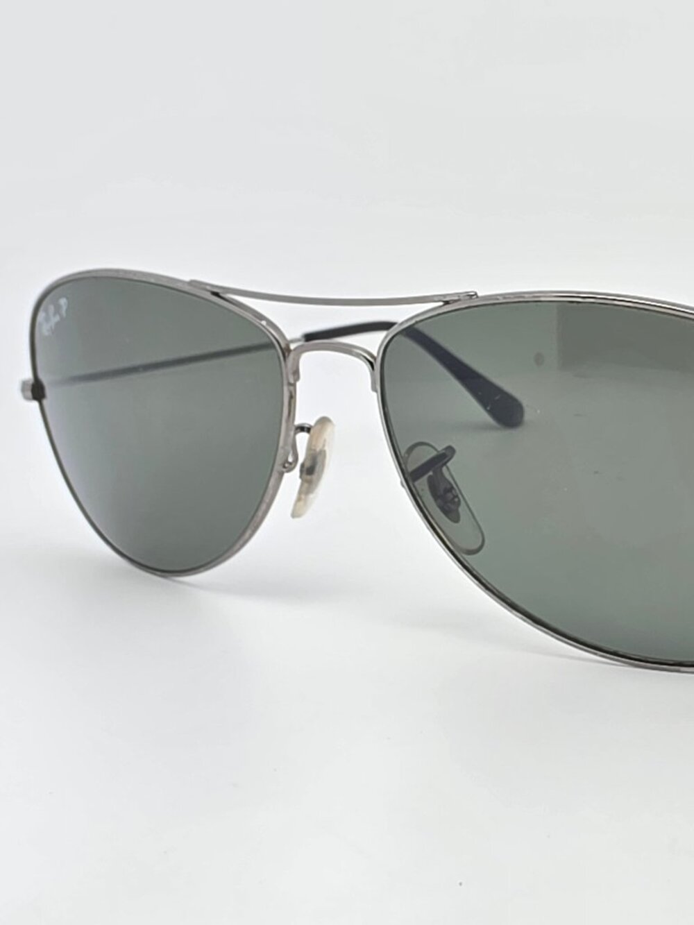 Ray-Ban RB3362 004/58 Cockpit Gunmetal Polarized G-15 Glass Aviator Sunglasses